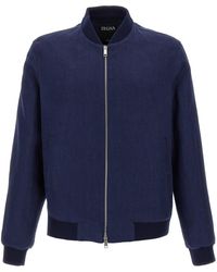 ZEGNA - Bomber Oasi Lino - Lyst