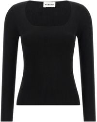 P.A.R.O.S.H. - P. A.R. O.S. H. 'Long' Ribbed Knit Top - Lyst