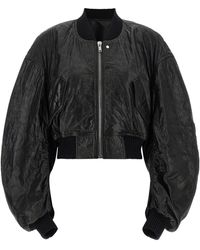 Rick Owens - 'secchia Cropped Flight' Bomber Jacket - Lyst