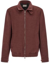Brunello Cucinelli - Virgin Wool Beaver Bomber Jacket - Lyst