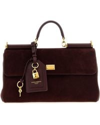Dolce & Gabbana - My Sicily Medium Suede Top Handle Bag - Lyst