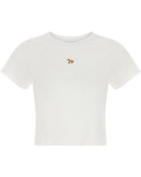 Maison Kitsuné - 'baby Fox' Cropped T-shirt - Lyst