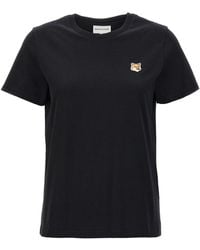 Maison Kitsuné - Maison Kitsuné T-Shirt + Fox Head Patch Detail - Lyst