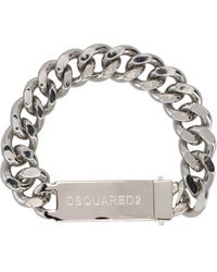 DSquared² Armband Mit Logo-Plakette - Mettallic
