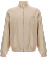 Gcds - 'linen Blend Logo Track' Sweatshirt - Lyst