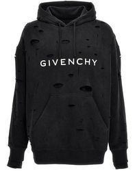 Givenchy - Logo Hole Hoodie - Lyst