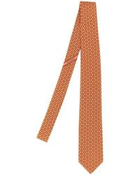 Ferragamo - Cravatta Stampa Gancini Pois - Lyst
