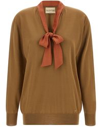 Valentino Garavani - Lavallière-Neck Cashmere Sweater - Lyst