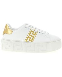 Versace - Sneaker La Greca Con Suola Platform - Lyst
