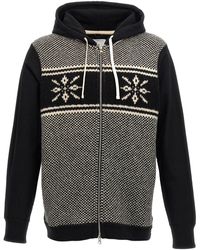 Junya Watanabe - Jacquard Insert Hoodie - Lyst