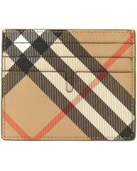 Burberry - Cardholder With Vintage Check Pattern - Lyst
