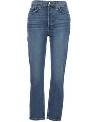 RE/DONE - '90s High Rise Ankle Crop' Jeans - Lyst
