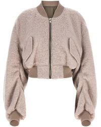 Rick Owens - 'secchia Cropped Flight' Bomber Jacket - Lyst