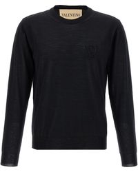 Valentino Garavani - Logo Embroidery Sweater - Lyst