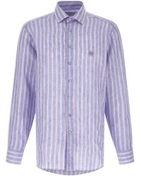 Etro - Striped Linen Shirt - Lyst