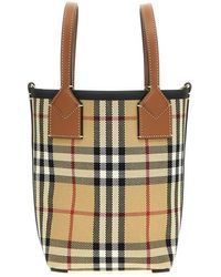 Burberry - 'london Mini' Shopping Bag - Lyst