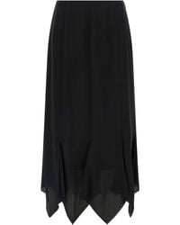 Valentino Garavani - Crêpe De Chine Skirt - Lyst