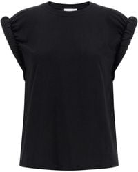 Nude - Curled Sleeve T-shirt - Lyst
