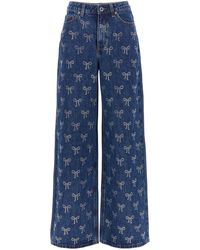 Self-Portrait - Jeans "Rhinestone Bow" - Lyst