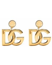 Dolce & Gabbana - Crystal Logo Earrings - Lyst