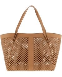 Twinset - Openwork Leather Shopping Bag - Lyst
