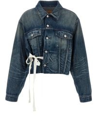 MM6 by Maison Margiela - 'Tape' Denim Jacket - Lyst