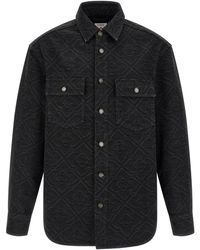 CASABLANCA - 'laser Monogram Denim' Overshirt - Lyst