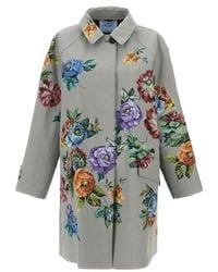 コート PRADA Printed Cotton Coat Prada Printed Cotton Coat | Lyst