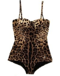 Dolce & Gabbana - 'Leopardo' One-Piece Swimsuit - Lyst