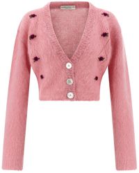 Alessandra Rich - Cardigan "Carded Mohair" - Lyst