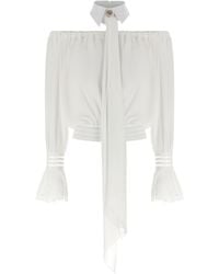 Elisabetta Franchi - Shirt Collar Blouse - Lyst