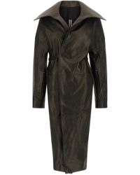 Rick Owens - 'Dracucollar Belted' Coat - Lyst