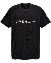 Givenchy - T-Shirt Mit Destroyed-Effekt - Lyst
