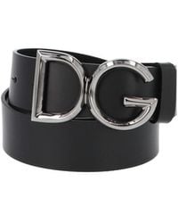 Dolce & Gabbana Cintura fibbia logo - Nero