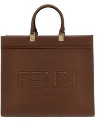 Fendi - ' Sunshine' Midi Shopping Bag - Lyst