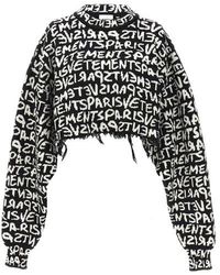 Vetements - 'graffiti Monogram' Sweater - Lyst