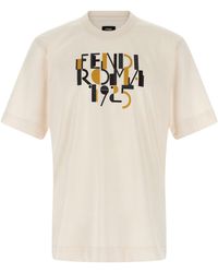 Fendi - ' Roma 1925' Print T-shirt - Lyst