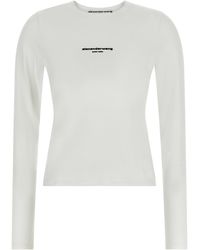 Alexander Wang - 'ls Tee W/logo Print' T-shirt - Lyst