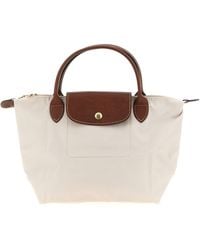 Longchamp - Top-Handle Bag With Leather Trim - Lyst