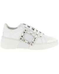 Roger Vivier - Low-Top Sneaker With Crystal Buckle - Lyst