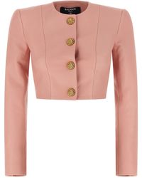 Balmain - 'testa Di Leone' Bolero Blazer - Lyst