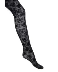 Valentino Garavani - 'chez ' Lace Tights - Lyst