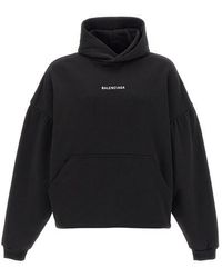 Balenciaga - Felpa Con Cappuccio Back' - Lyst