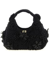 Ganni - 'mini Hobo Crochet' Handbag - Lyst