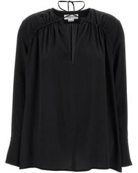 Victoria Beckham - 'gather Detail Tie' Blouse - Lyst