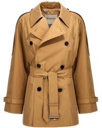 Burberry - Double-breasted Short Trench Coat - Lyst