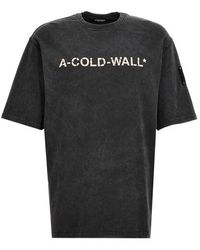A_COLD_WALL* - T-shirt 'Onyx Overdye Logo' - Lyst