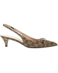 Gucci - Damenpumps Mit Fersenriemchen Und Horsebit, Grösse - Lyst