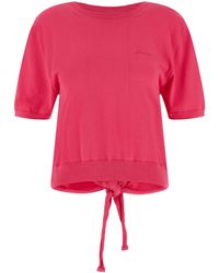 Ganni - Knit Top With Open Back - Lyst