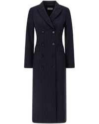 Alberto Biani - Pinstripe Coat - Lyst